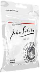 silver cigarette filter Cigarettfilter- John Silver Grey filter