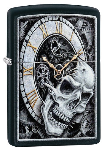 Zippo No 29854  Skull Clock 