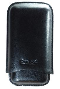 Cigarr fodral Svart läder 3 Corona
