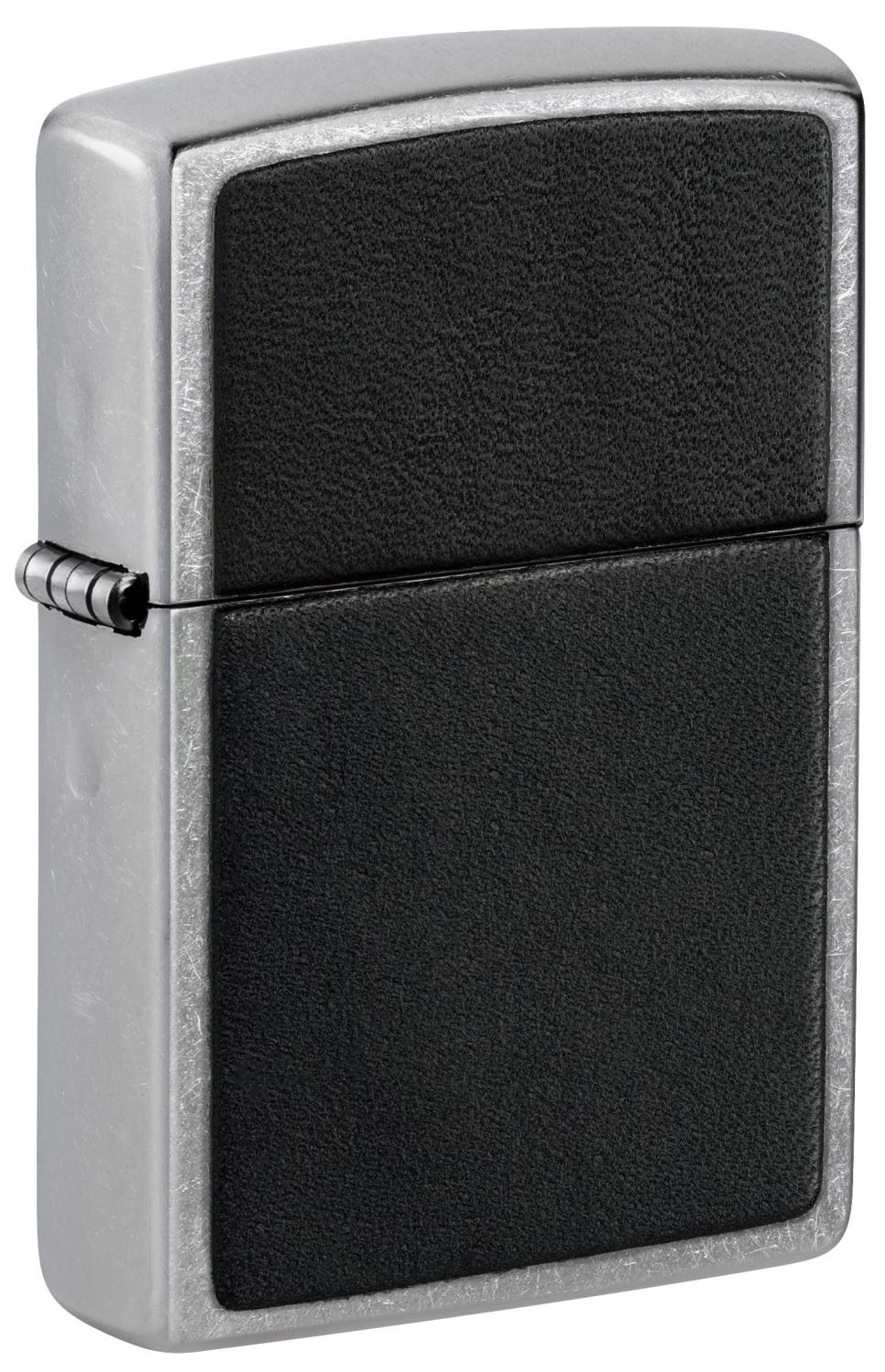 Zippo Black Leather Emblem