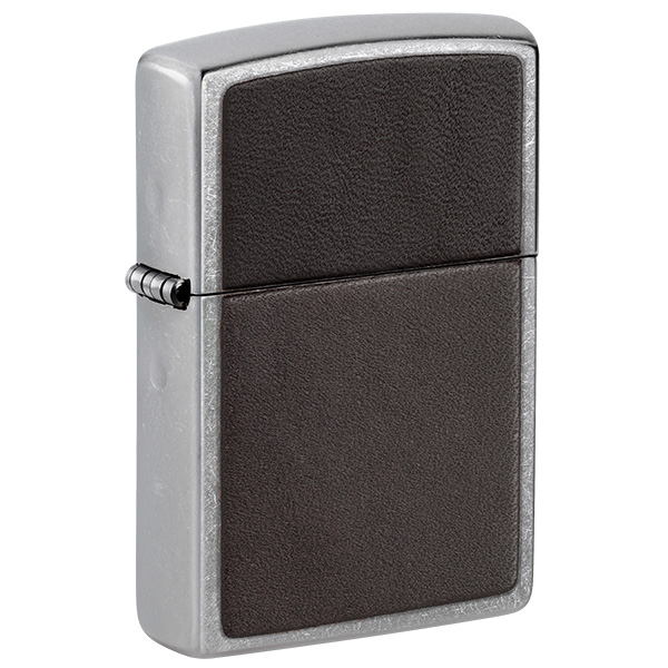 Zippo Brown Leather Emblem
