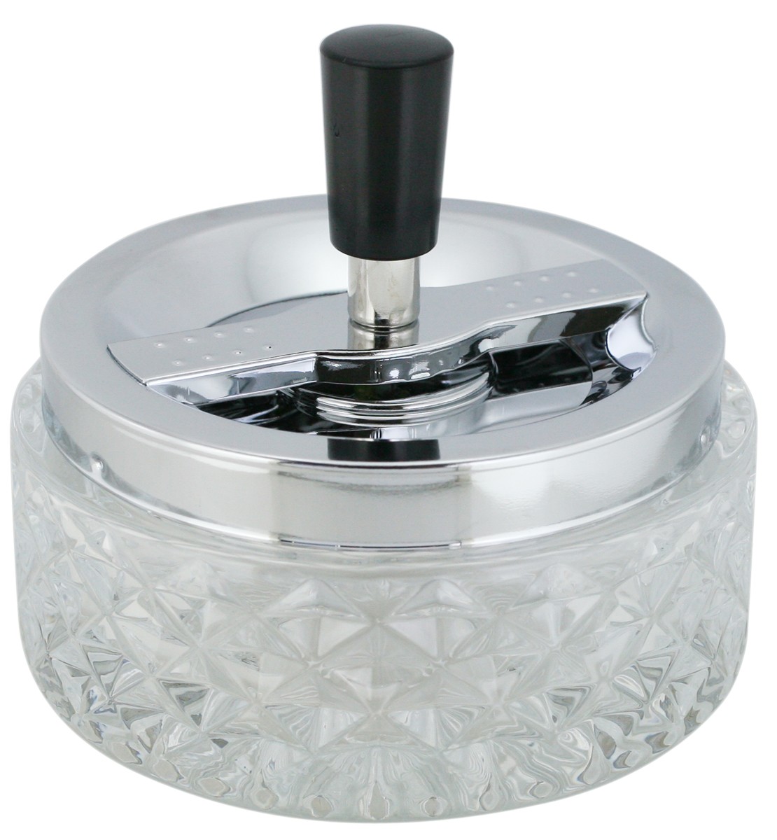 Ash Cup Spin Clear Glass Medium 11cm