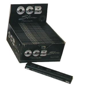 Rullpapper-OCB Premium (svart)  Long Slim  (50st)