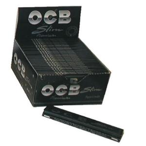 Rullpapper-OCB Premium (svart)  Long Slim  (50st)