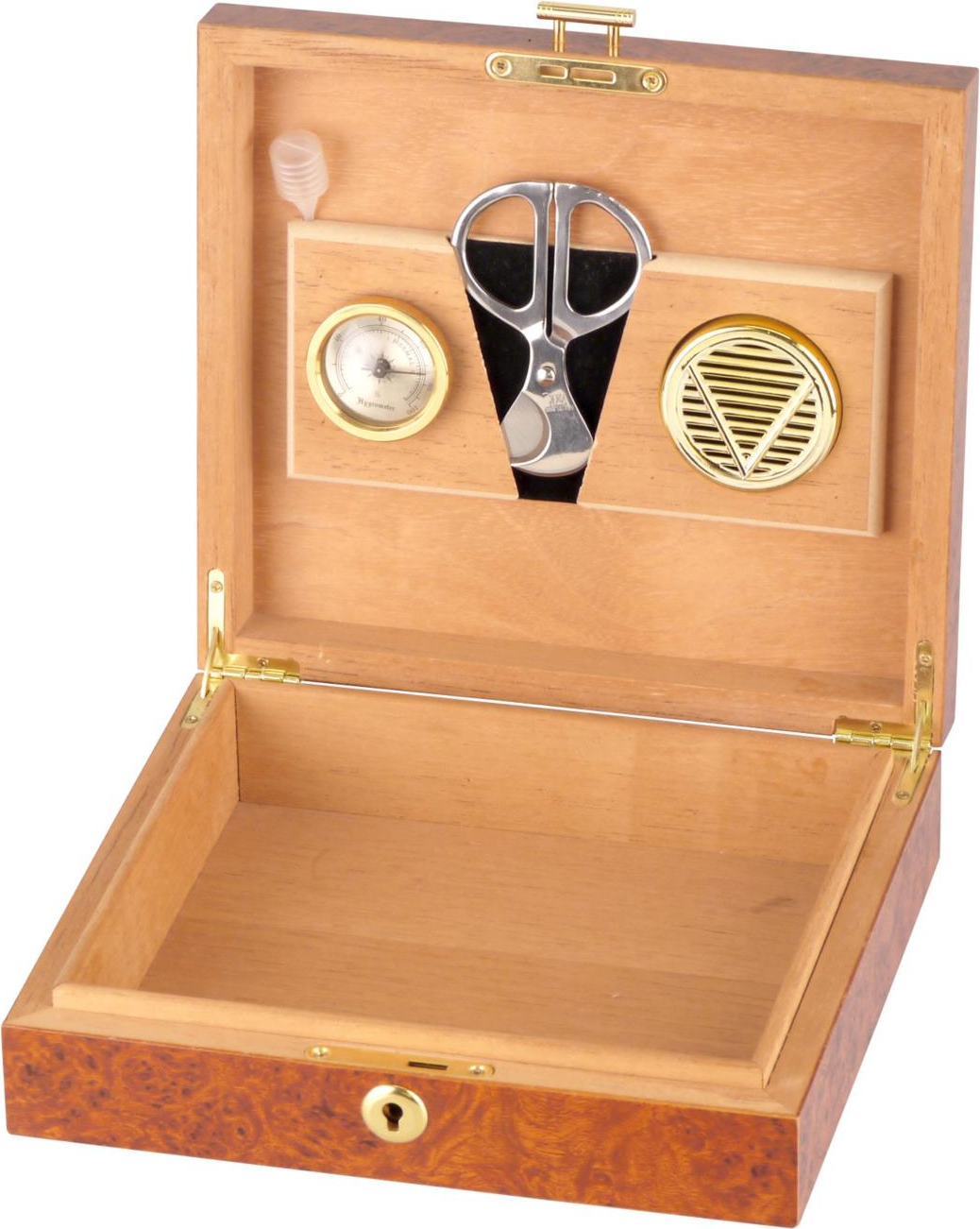 Humidor Burl wood for 10 Cigars