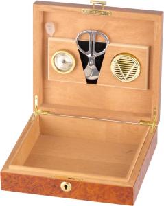 Humidor Burl wood for 10 Cigars