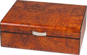 Humidor Burl wood  matt for  20-25 cigars