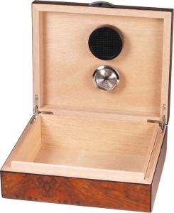 Humidor Burl wood  matt for  20-25 cigars