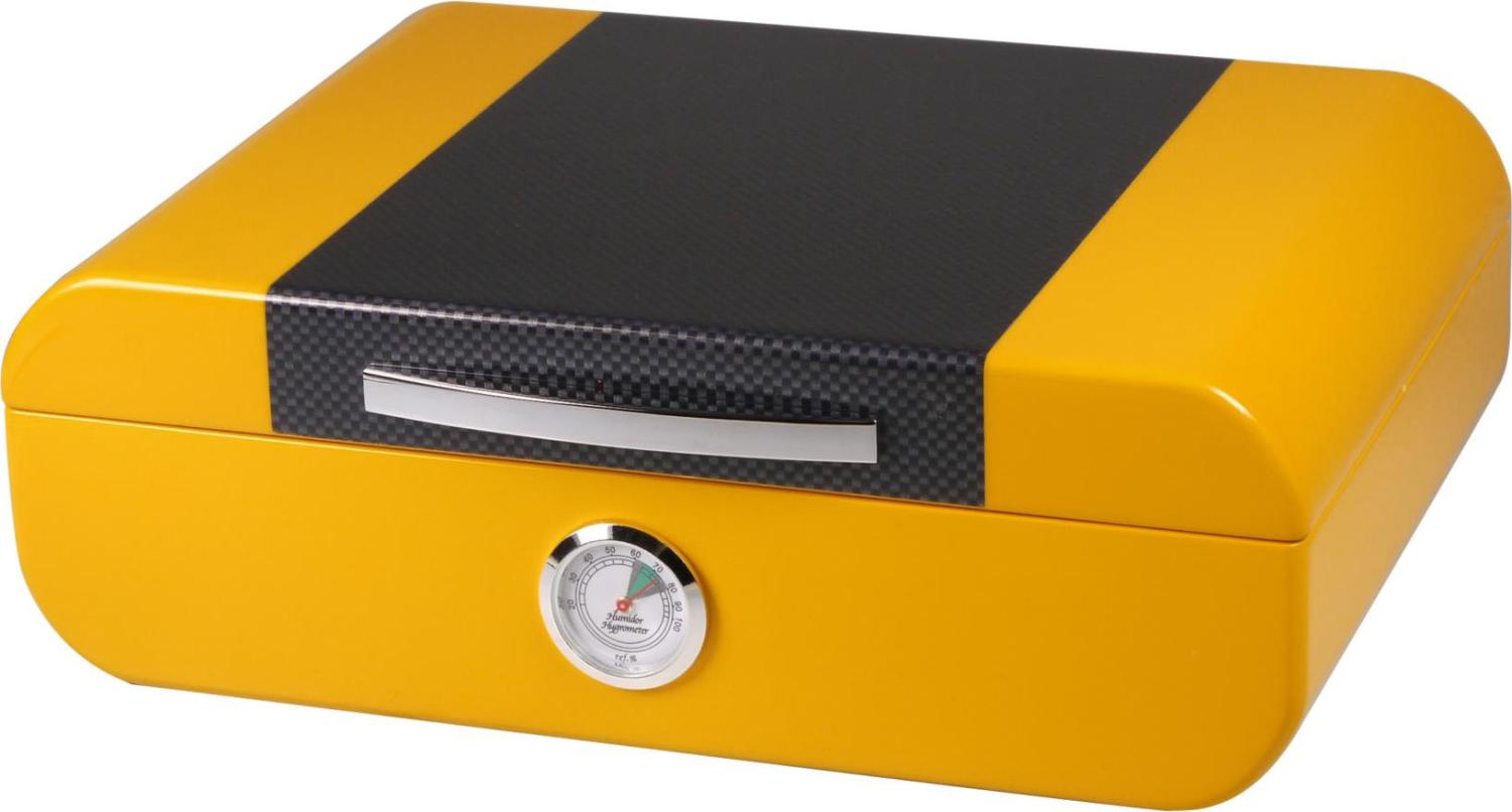 Humidor  Yellow/Carbon Blank  för  25 cigarrer