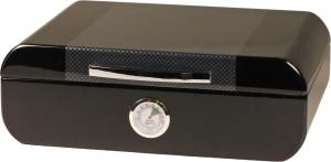 Humidor svart med hygrometer