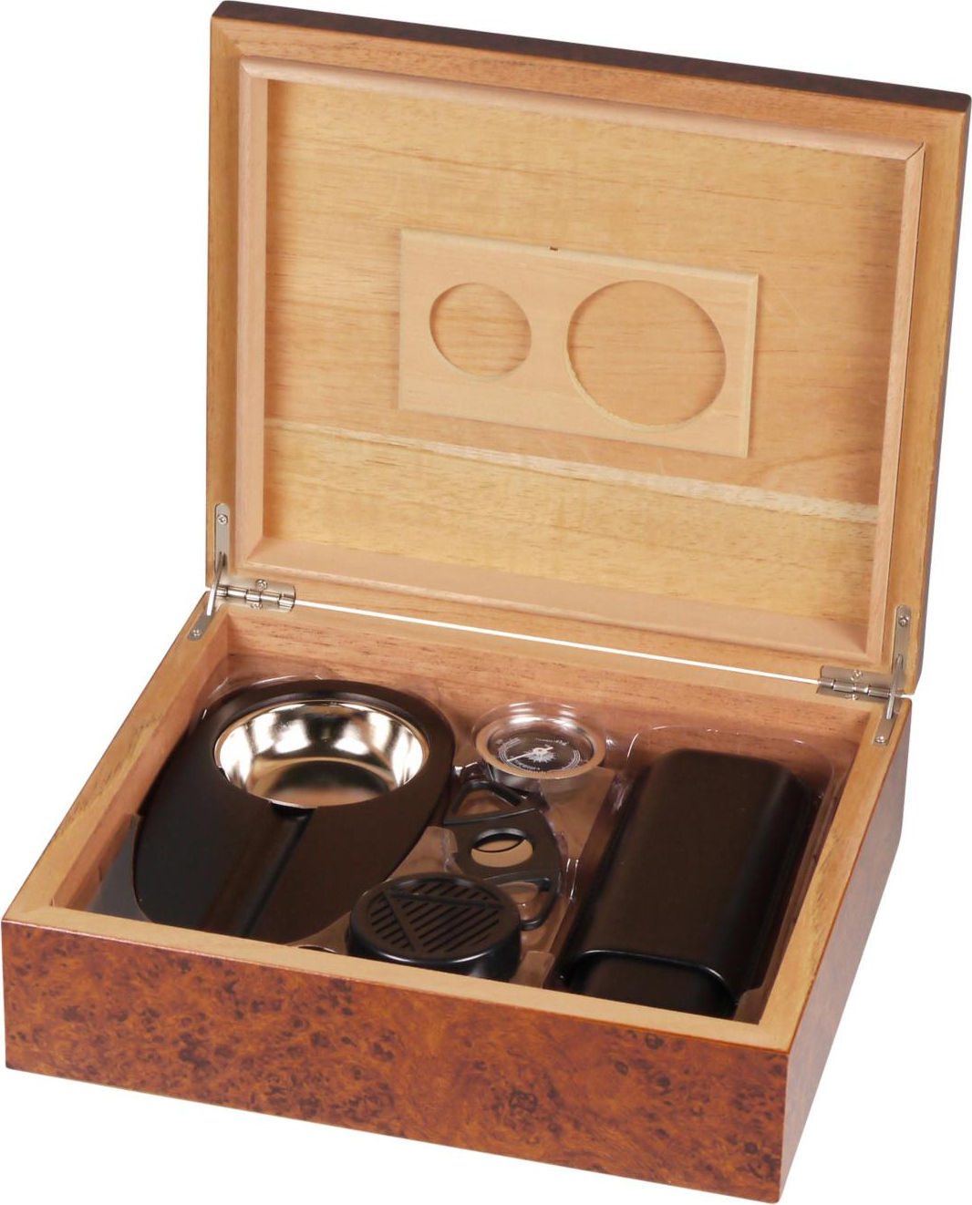 Humidorset - Burlträ för 25 cigarrer