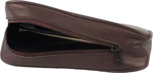 Pipe bag Genuine Leather with emblem for 1 pipe and tobacco