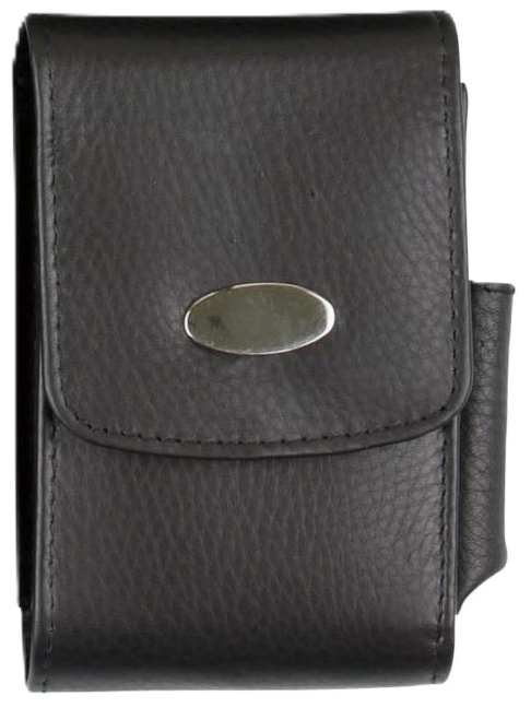 Cigarett Mjukt etui Svart läder   f
