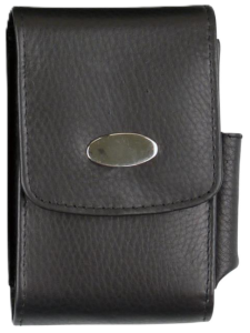 Cigarett Mjukt etui Svart läder   f