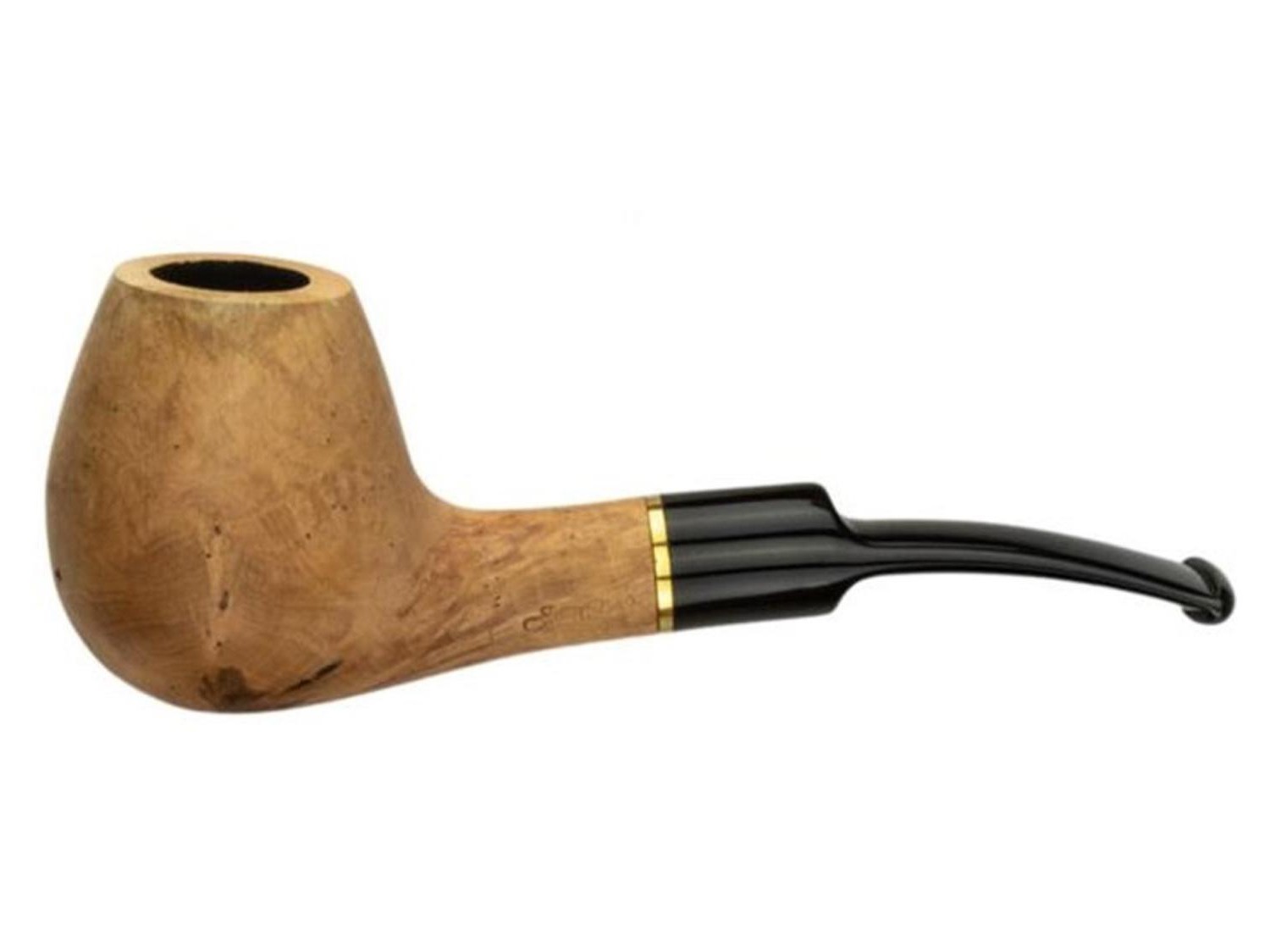 Pipa Jean-Claude natural halvböjd Black