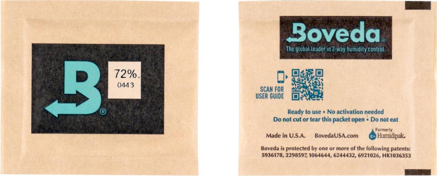 Boveda Cigar humidor bag 8gr 72%