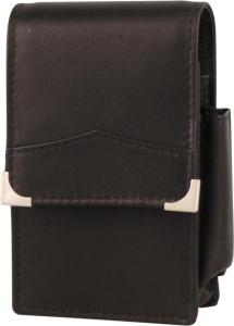 Cigarette case Black leather