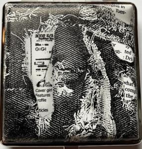 Cigarette Metall etui Newspaper 