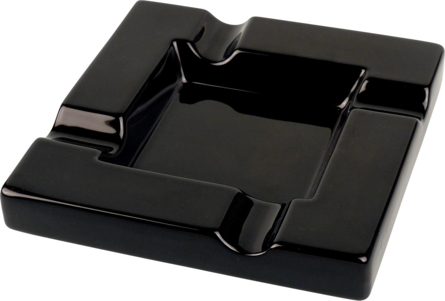 Cigarashtray porslin black 4 cigars