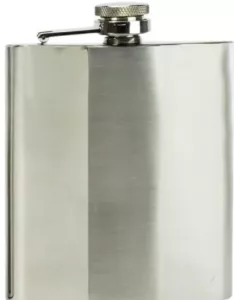 Fickplunta  Crome 6oz eller 180ml  borstad mönster linje