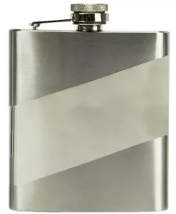 Fickplunta  Crome 6oz eller 180ml  borstad mönster romb