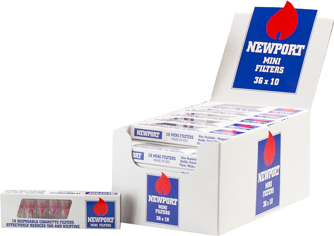 Mini-filters NEWPORT 10 st single (x36)