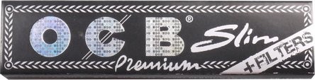 Rullpapper-OCB Premium (svart)  Long Slim + filter