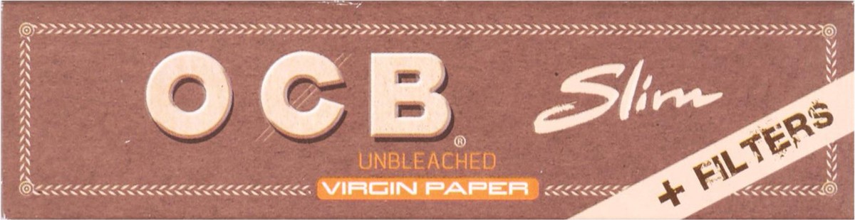 Rolling paper-OCB Unbleached (brown) Long Slim + filter