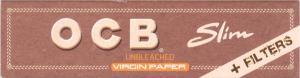 Rullpapper-OCB Unbleached (brun) Long Slim + filter