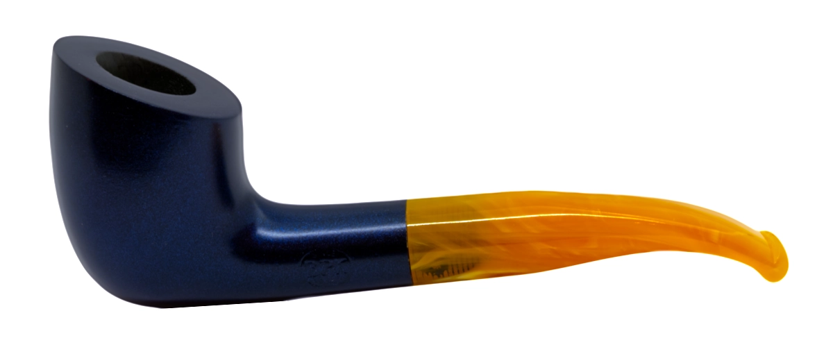 Pipa-PEERWOOD 9mm 6558 böjd  BlåGul