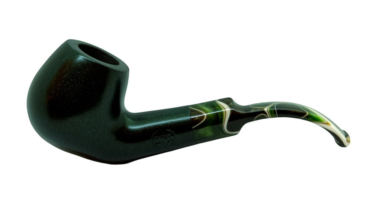 Pipa-PEERWOOD 9mm 7366 böjd Grön/Grön