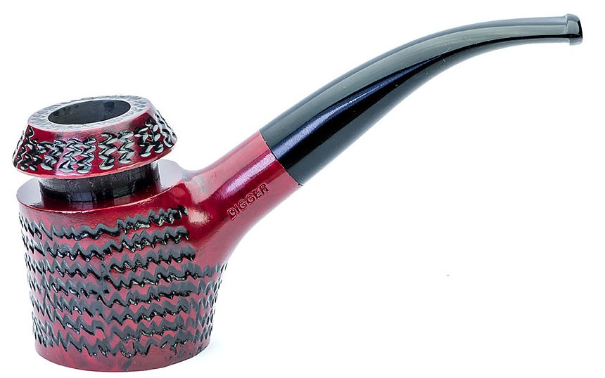 Pipe-Digger-Bent -Rustic-oxblood