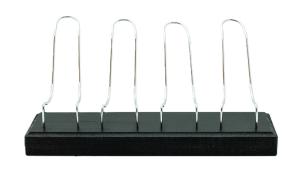 Pipställ för 4 pipor Svart  