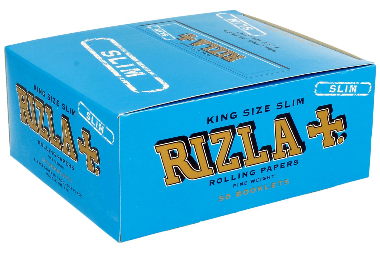 Rullpapper-Rizla blå King Size Slim  (50st)