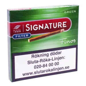 Cigarill Signature  Finos Green Filter 10p