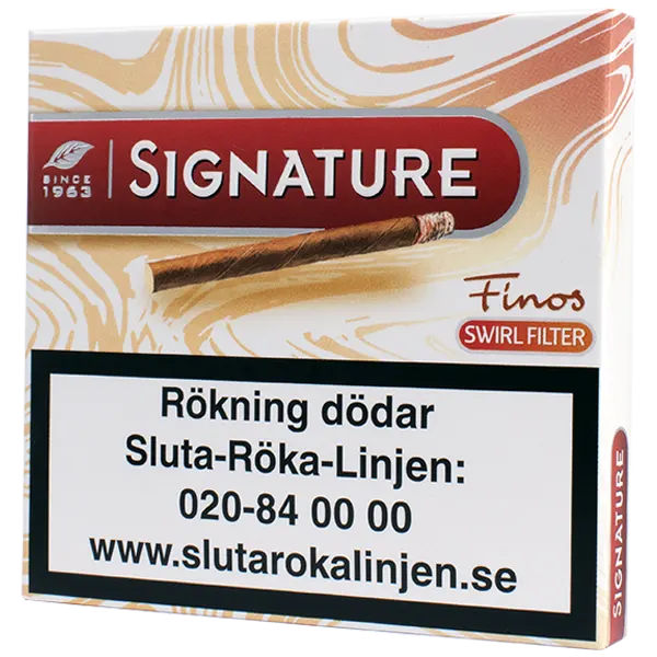 Cigarill Signature Finos Swirl Beige Filter 10p