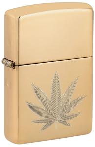 Zippo No 46560  Cannabis Leaf 