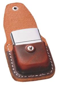 Lighter case-Zippo-Leather Pouch Brown