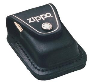 Tändarefodral-Zippo- Läder Pouch Svart