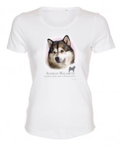 Figursydd t-shirt med Alaskan Malamute