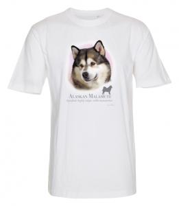 T-shirt med Alaskan Malamute