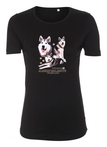 Figursydd t-shirt med Alaskan Malamute
