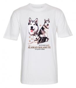 T-shirt med Alaskan Malamute