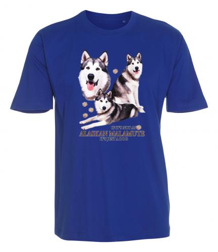 T-shirt med Alaskan Malamute