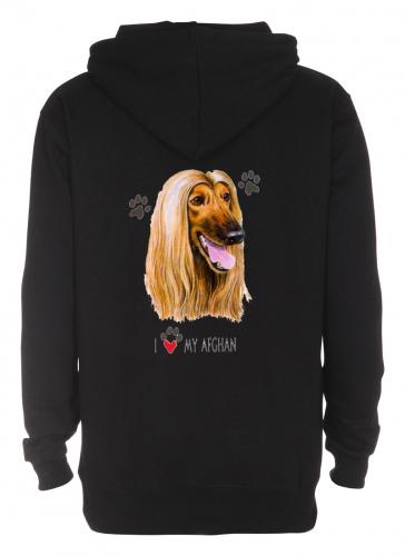 Luvtröja med Afghanhund