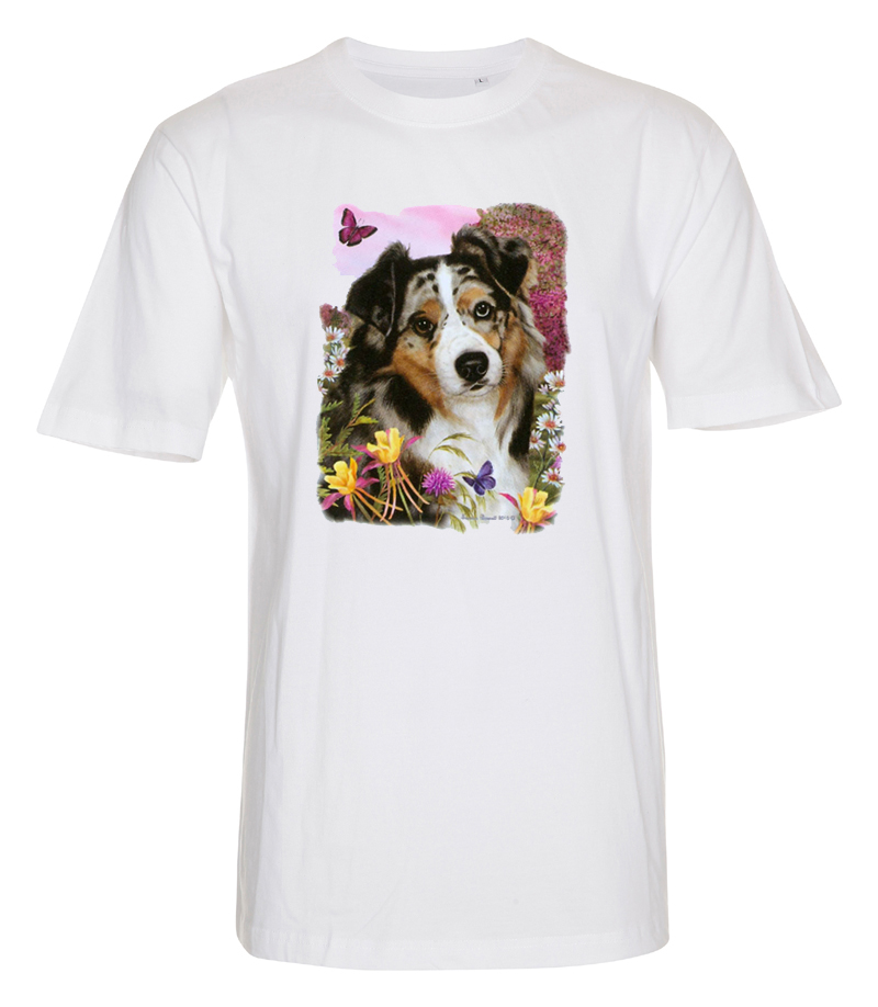 T-shirt med Australian Shepherd