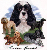 T-shirt med Cocker Spaniel