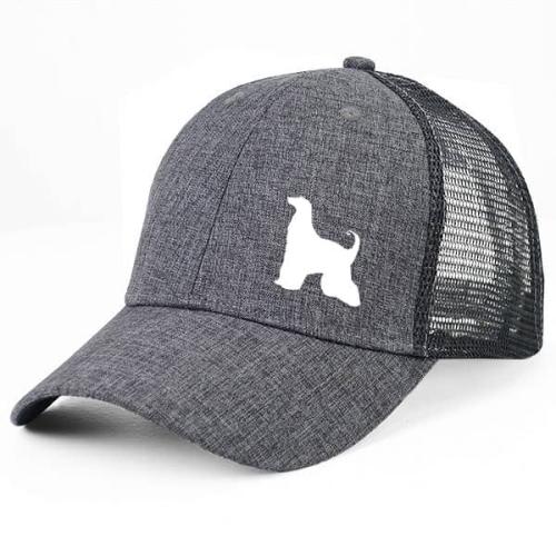 Gråmelerad Keps med Afghanhund