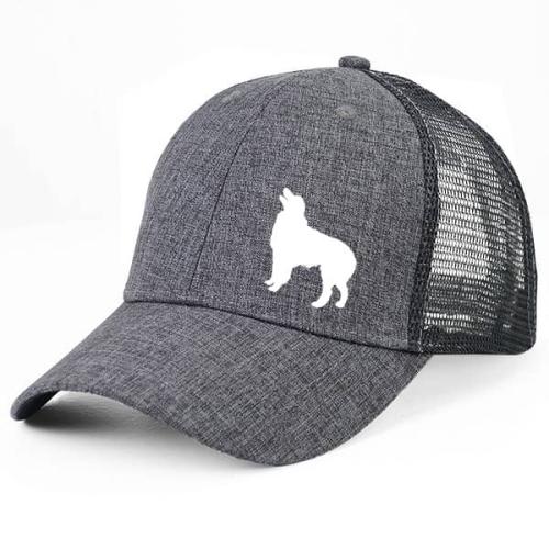 Gråmelerad Keps med Australian Shepherd