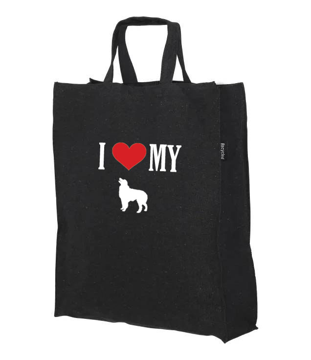 Shoppingkasse med Australian Shepherd